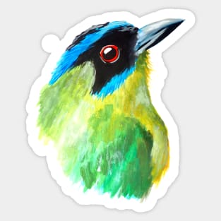 Blue Crowned Motmot Head Sticker